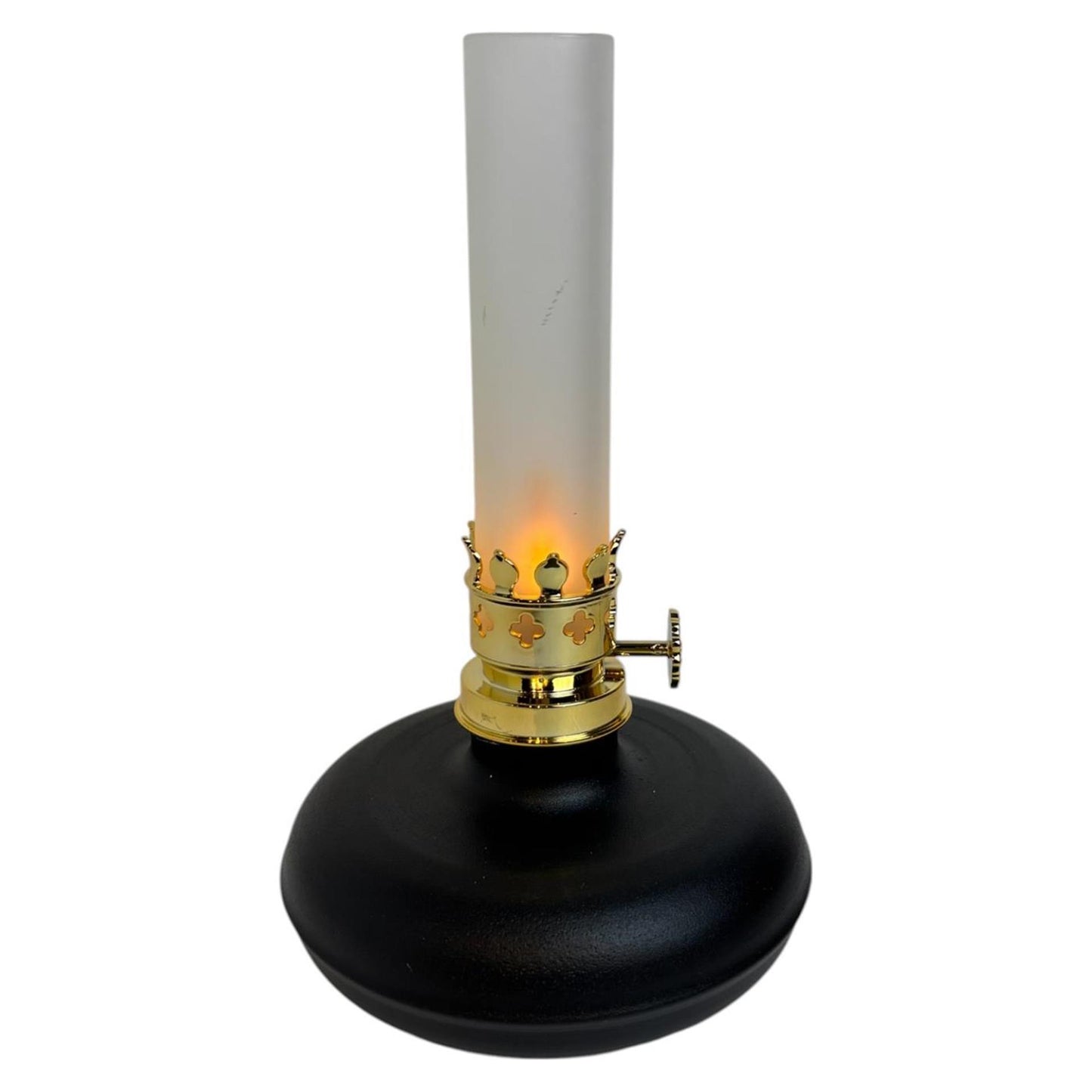 Lámpara de aceite LED atmósfera mansión llama negra 13x13x21,5cm