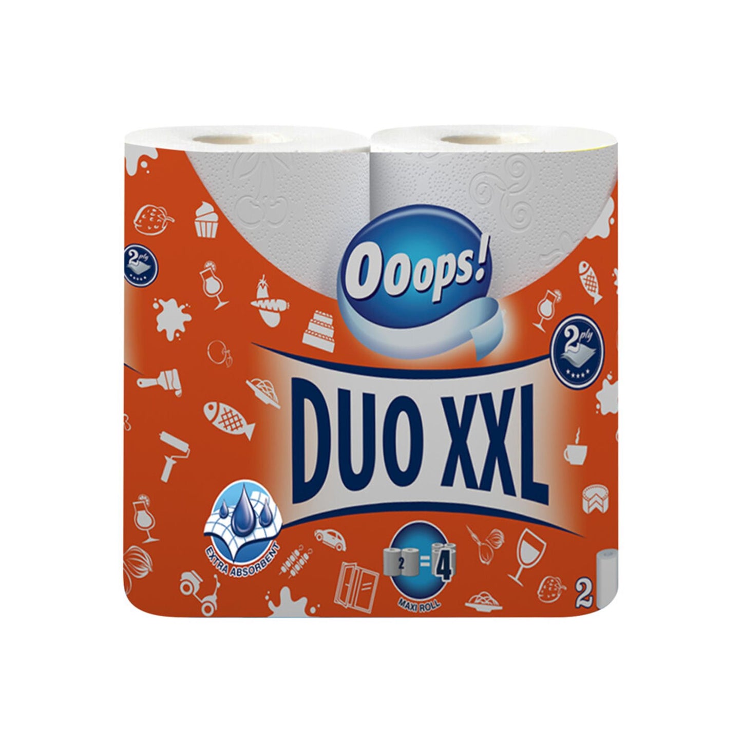 ¡Ups! rollo de cocina xxl 2 capas paquete de 2 rollos