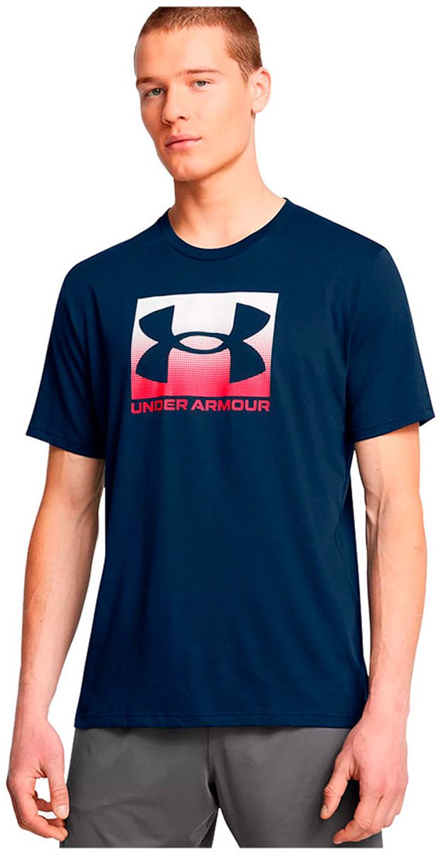 Camiseta deportiva para hombre Under Armour UA M Boxed Sports Updated SS-Blu - Academy - Rojo