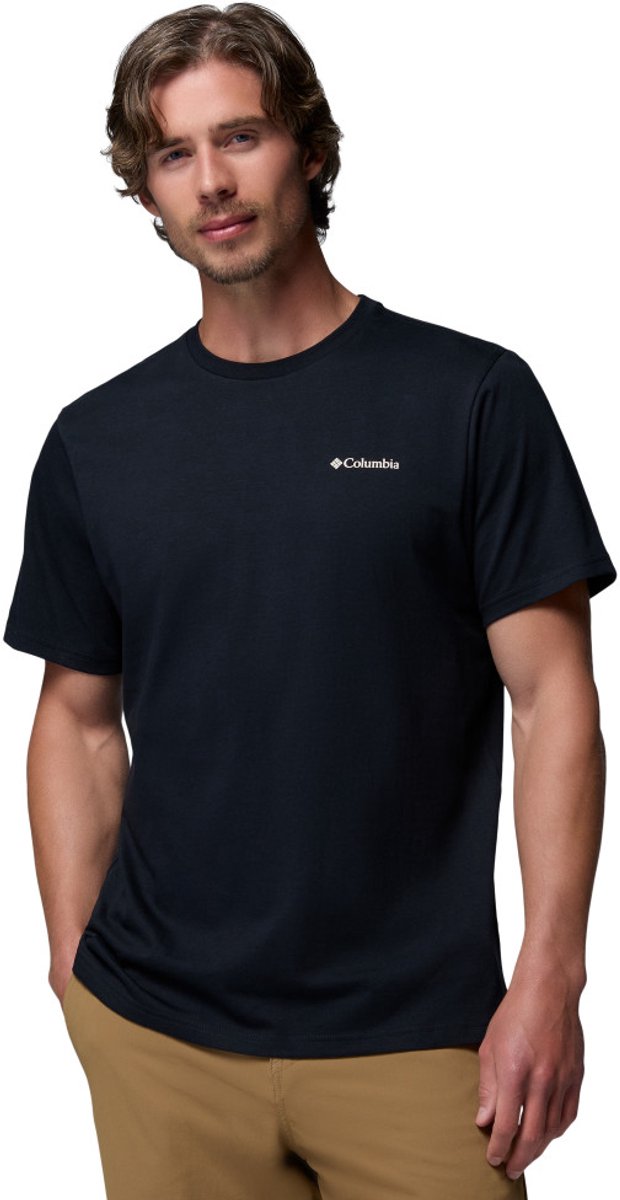 Maglietta da esterno Columbia csc™ outdoor back graphic tee da uomo - nera, sunscape