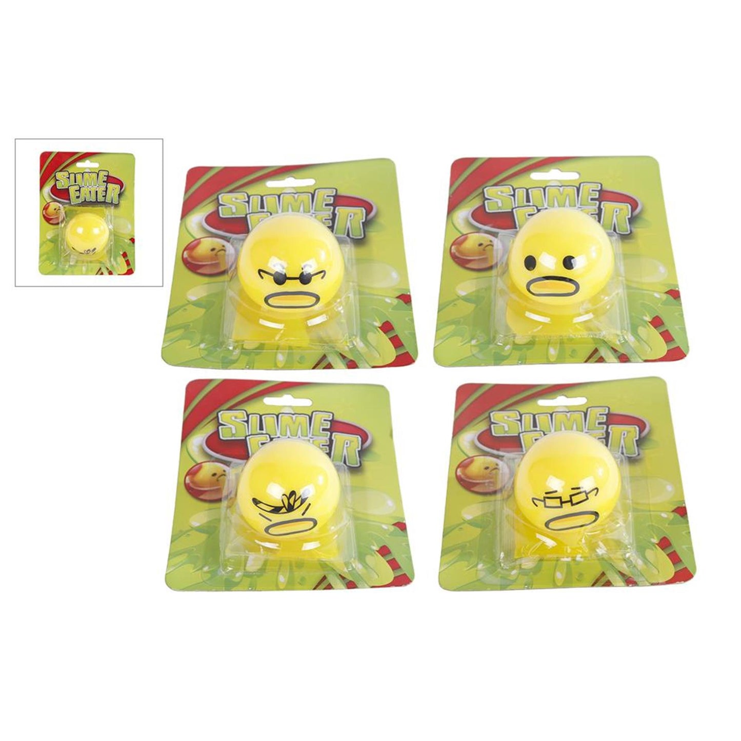 Slime Happertje Rishing Face Amarillo, 5.5 cm