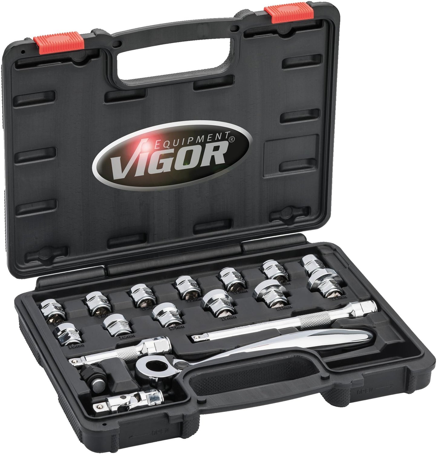 Set di chiavi con pressione vigor 3 8 18tlg.