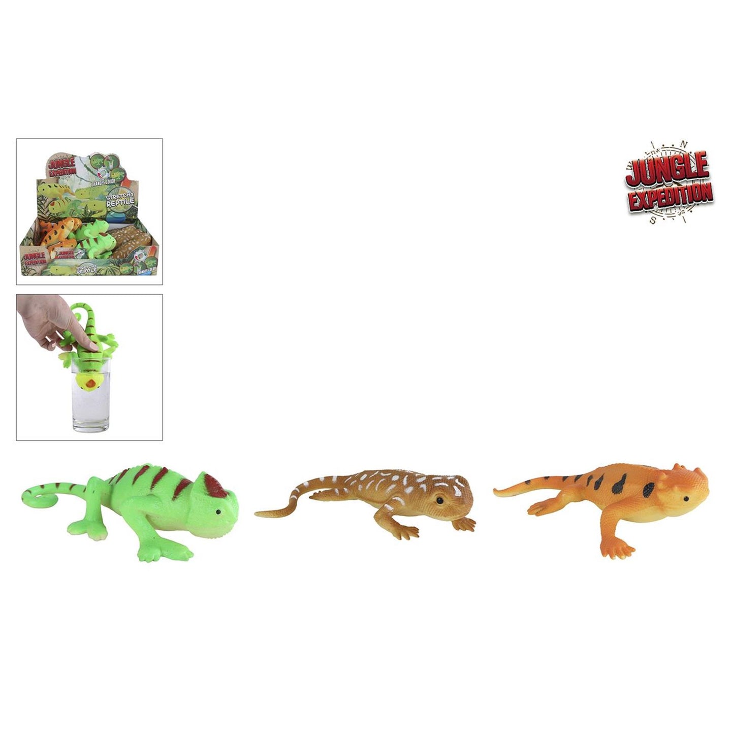 Jungle Expedition Stretch Animal Color Change, 14 cm