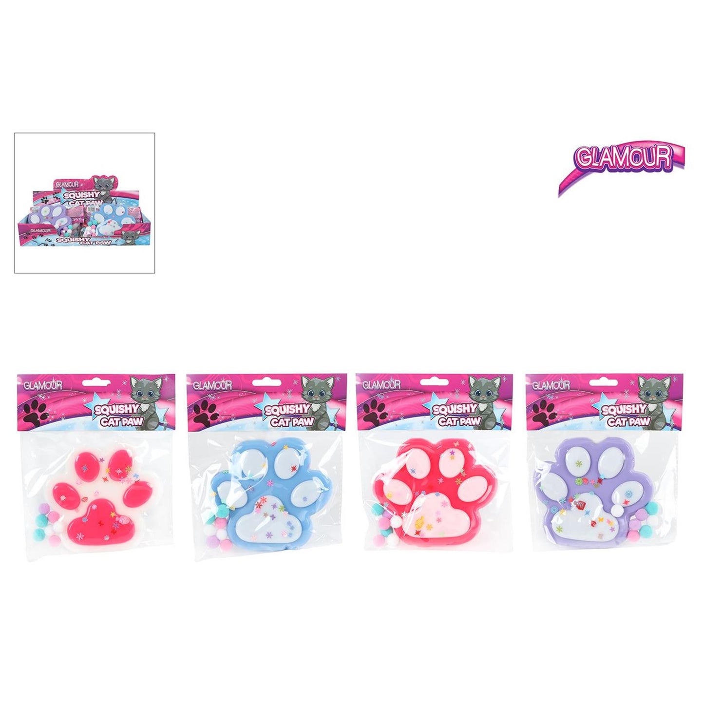 Glamour squishy mega pata de gato 12,5cm