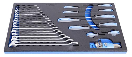 Juego de llaves y destornilladores embutidos Unior 964 46sos