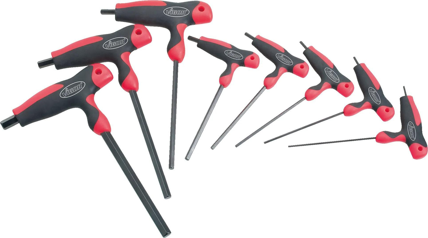 Vigor T-Grip Charrover Set a 6 bordo