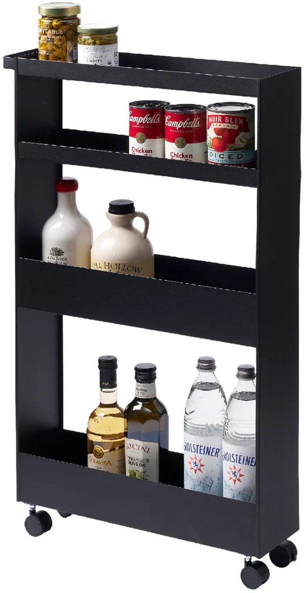 Carrello da cucina Yamazaki 4 livelli - torre - nero