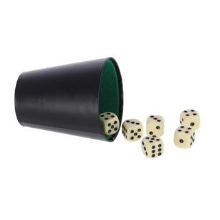 Copa de dados básica de 9 cm de verde negro