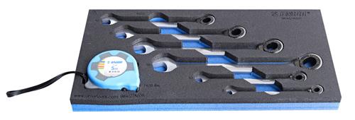 Juego de llaves combinadas con trinquete inlay unior 964 27asos