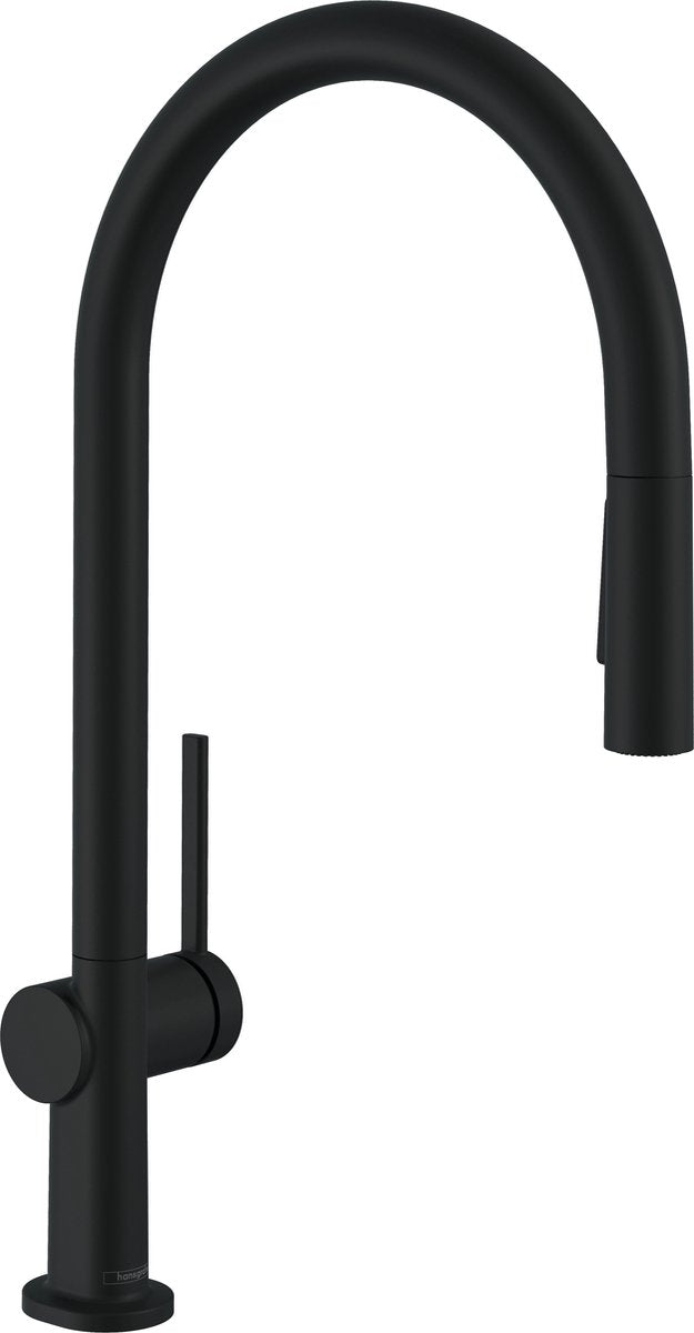 Rubinetto cucina Hansgrohe talis 1 gr 210 con doccetta estraibile nero opaco