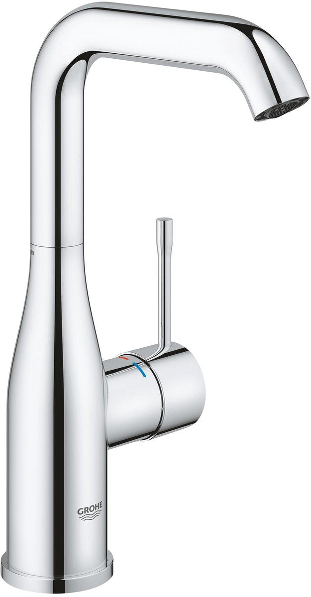 Rubinetto lavabo Grohe essence - bocca alta girevole - con scarico click (push open) - risparmio idrico