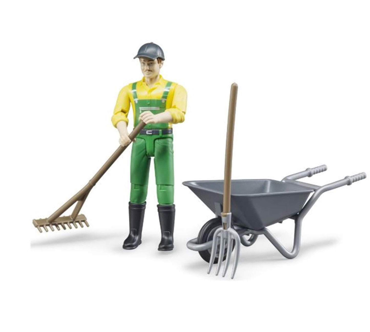 Bruder Bworld Farmer con carpense e strumenti