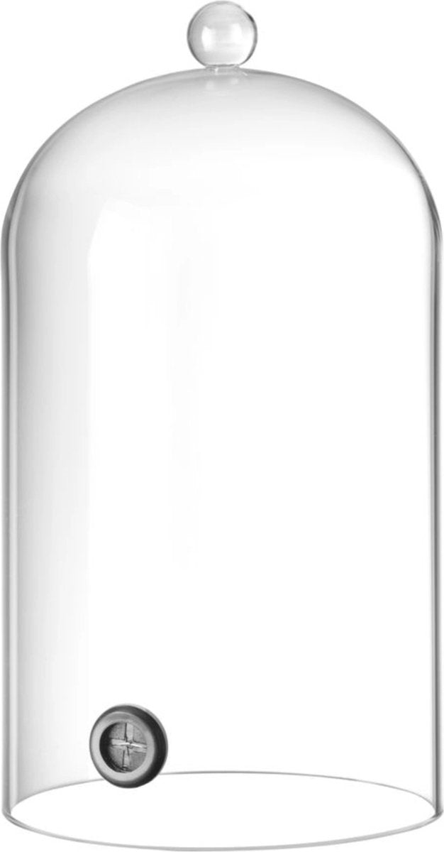 Hendi glazen stolp met ventilatieopening – borosilicaatglas – ø150x(h)280 mm