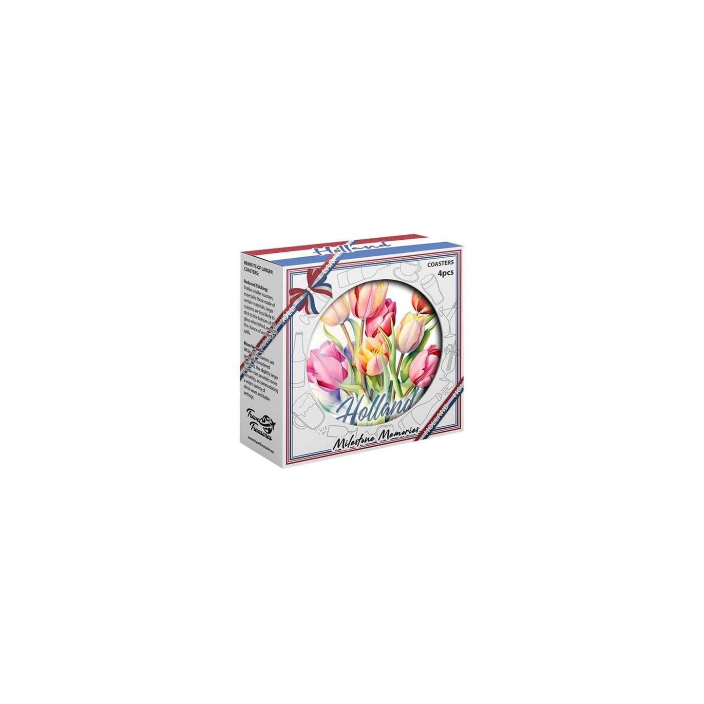 Sottobicchieri tulipano ø10,3cm set da 4 pezzi