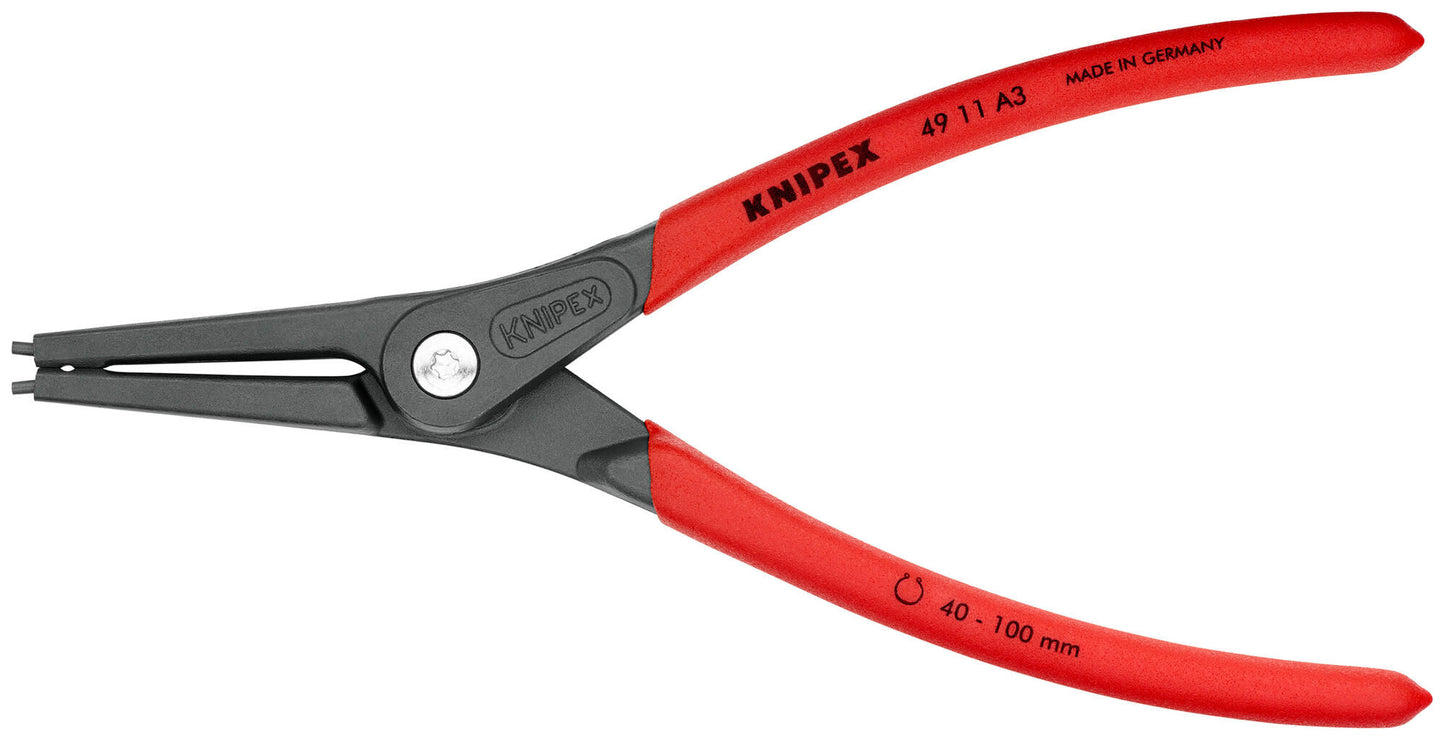 Alicates de anillo externo de knipex a 3 l1 = 225 mm recto