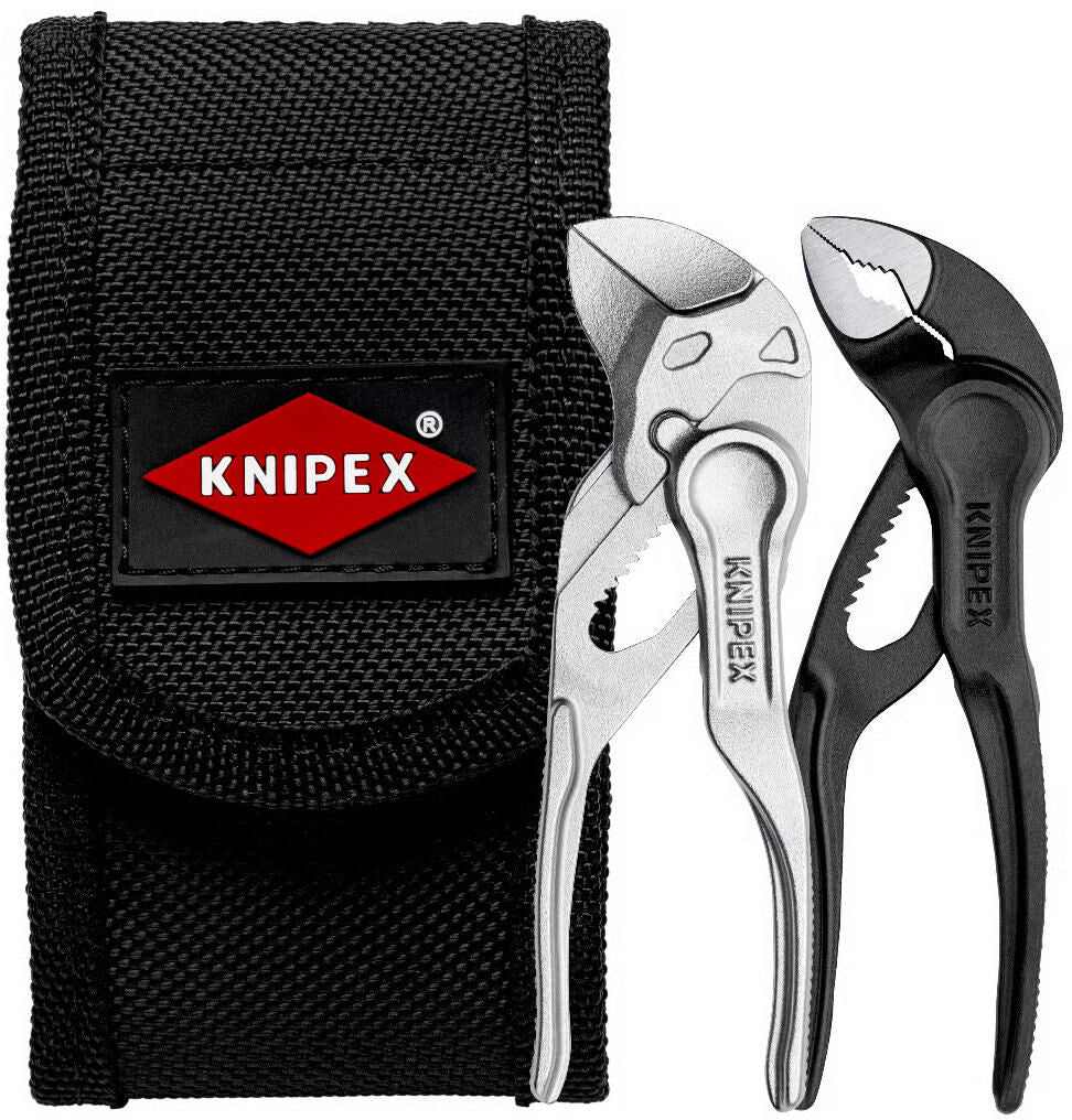 Surtido de alicates de Knipex en cinturones de herramientas.