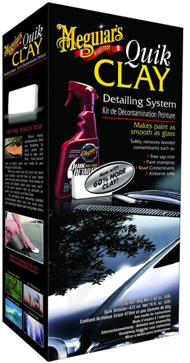 Meguiar's quik clay starter kit - autolak reinigen - boomhars verwijderen auto