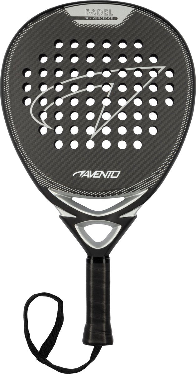 Racchetta padel Avento - vencedor - carbonio 3k - a goccia - nero argento