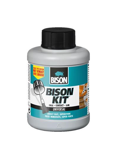 Bison kit adesivo a contatto vasetto 400ml con pennellino