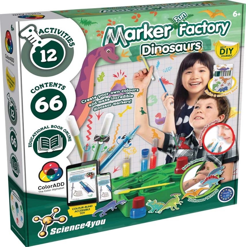 Science 4 You Marker Factory con dinosauro