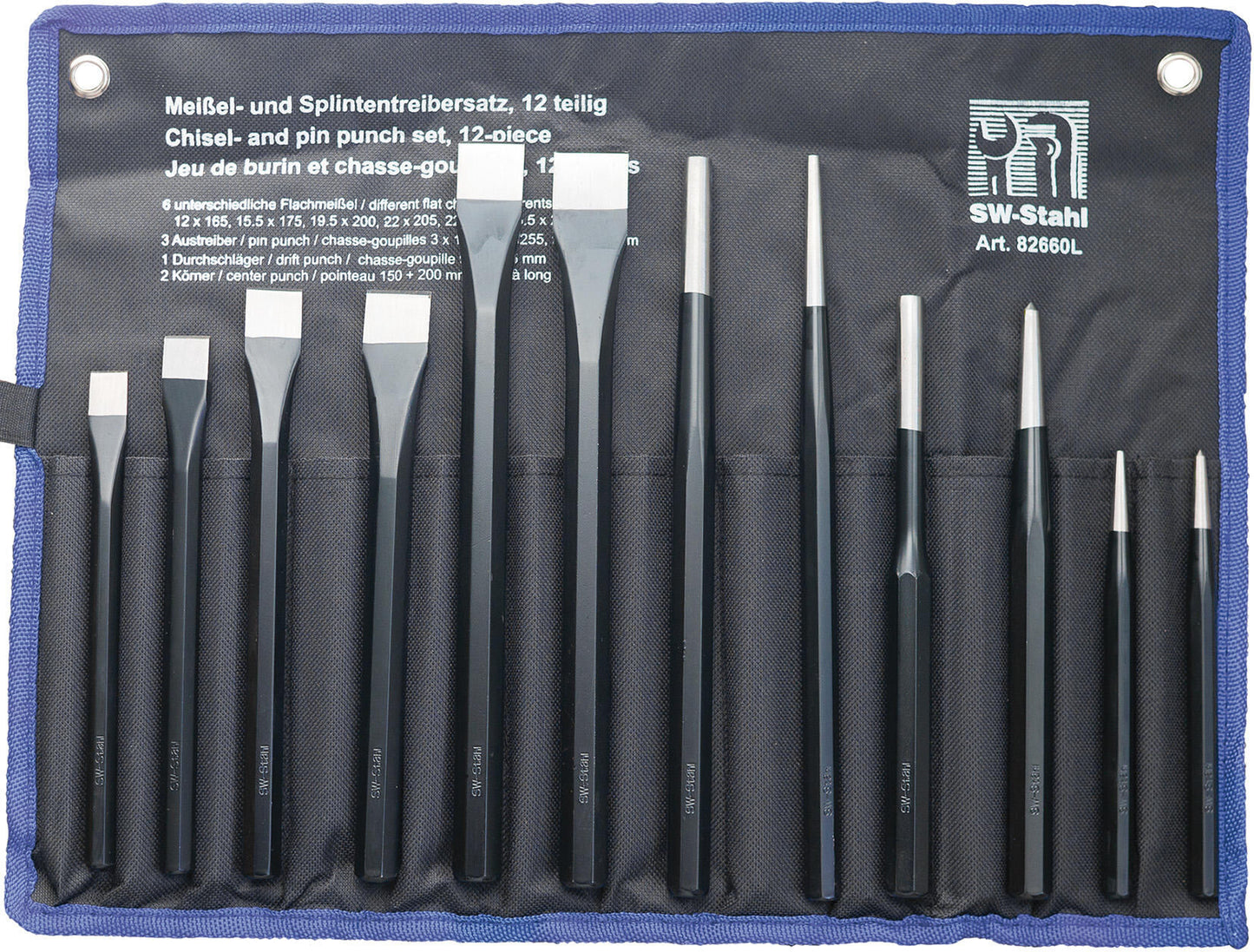 SW Stahl Chisels Pin Punch Set 12Tlg.