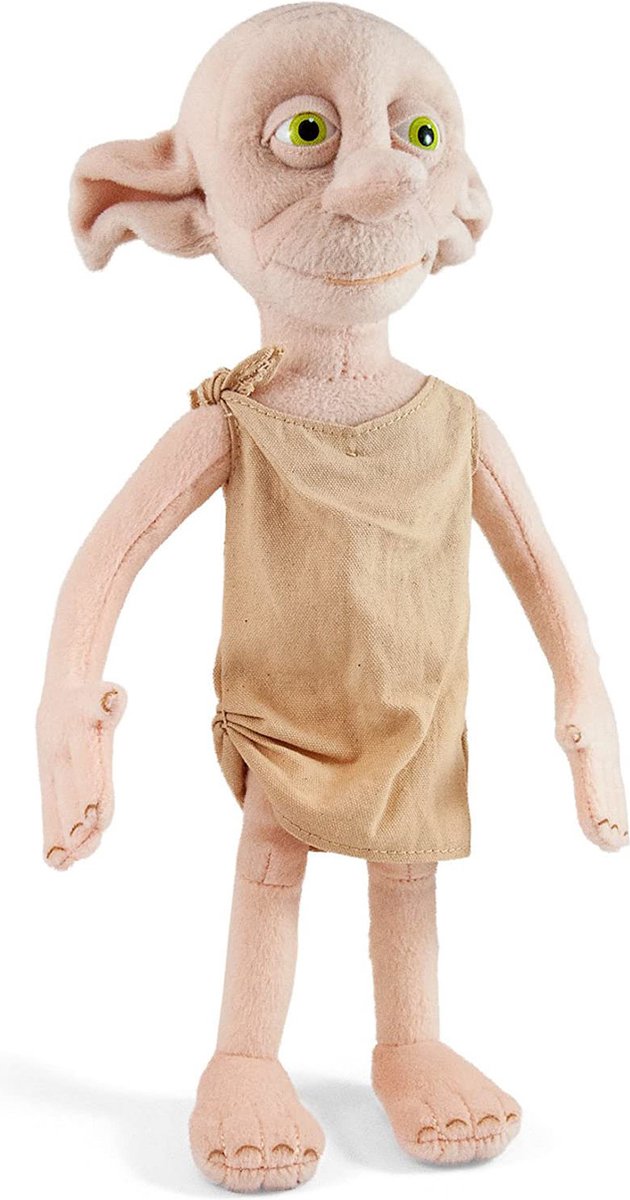 The noble collection harry potter - collectors plush figure dobby 30 cm pluche knuffel - roze bruin