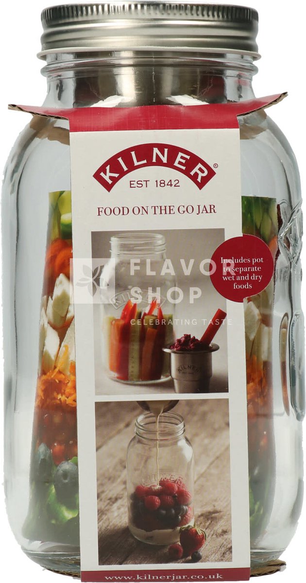 Tarro de cristal Kilner comida para llevar 1l