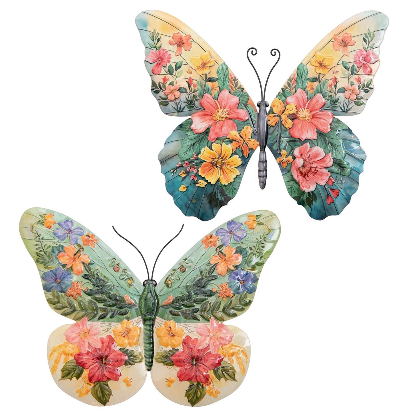 Decorazione da parete collezione Anna fiori farfalla 38x28,5 cm
