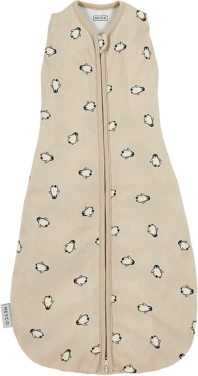 Saco de dormir tipo capullo de pingüino bebé Meyco - arena suave - 4-8 meses - 70 cm - 0,3 tog