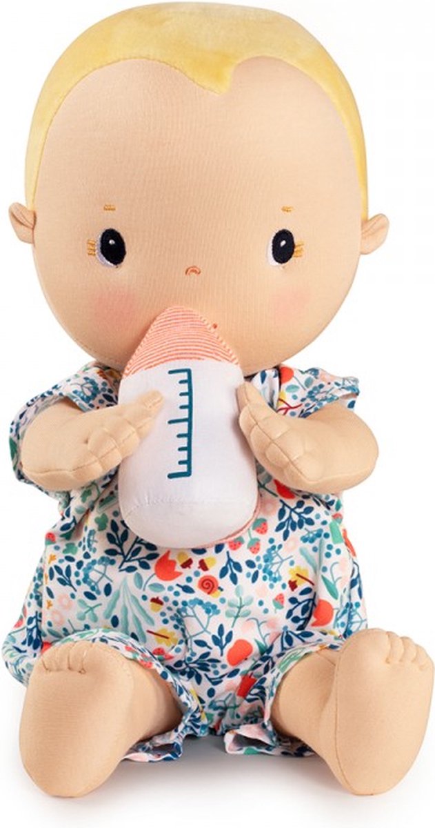 Lilliputiens - babypop billie - zachte pop 36 cm groot - met magnetisch flesje - geschikt vanaf 2 jaar