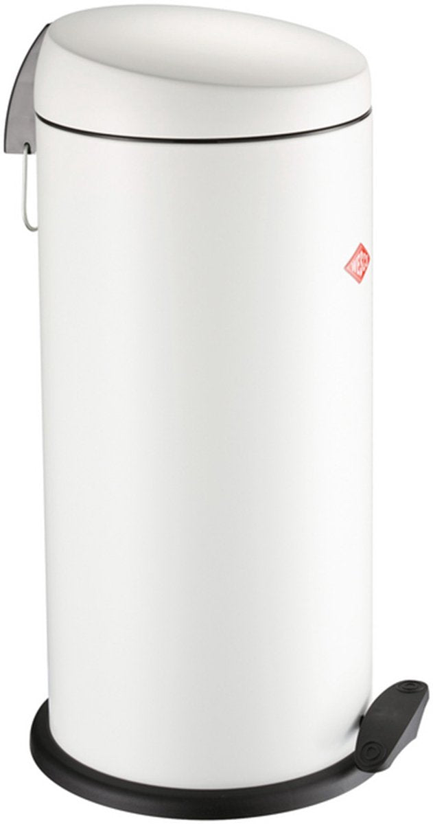 Wesco capboy maxi prullenbak | pedaalemmer | 22 liter | metaal - mat wit | afvalemmer - made in germany