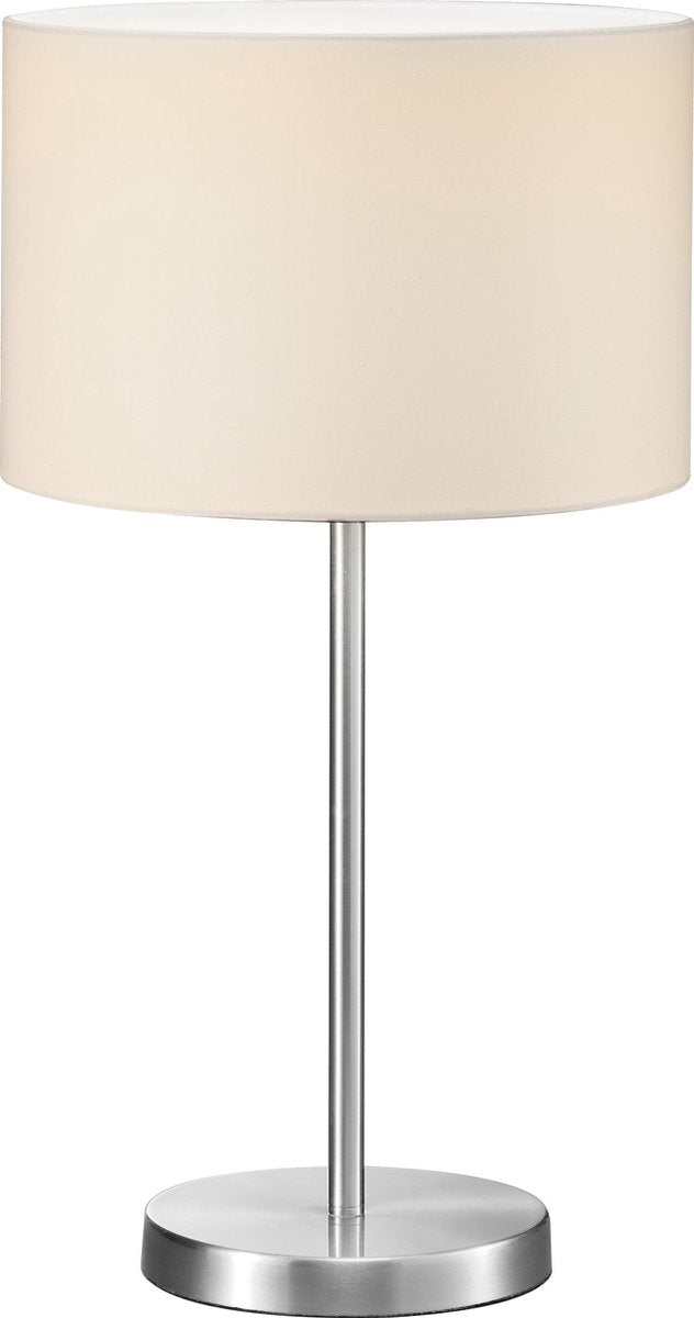 Trio hotel - lámpara de mesa - níquel mate - excl. 1x e27 4,9 w - interruptor de cable