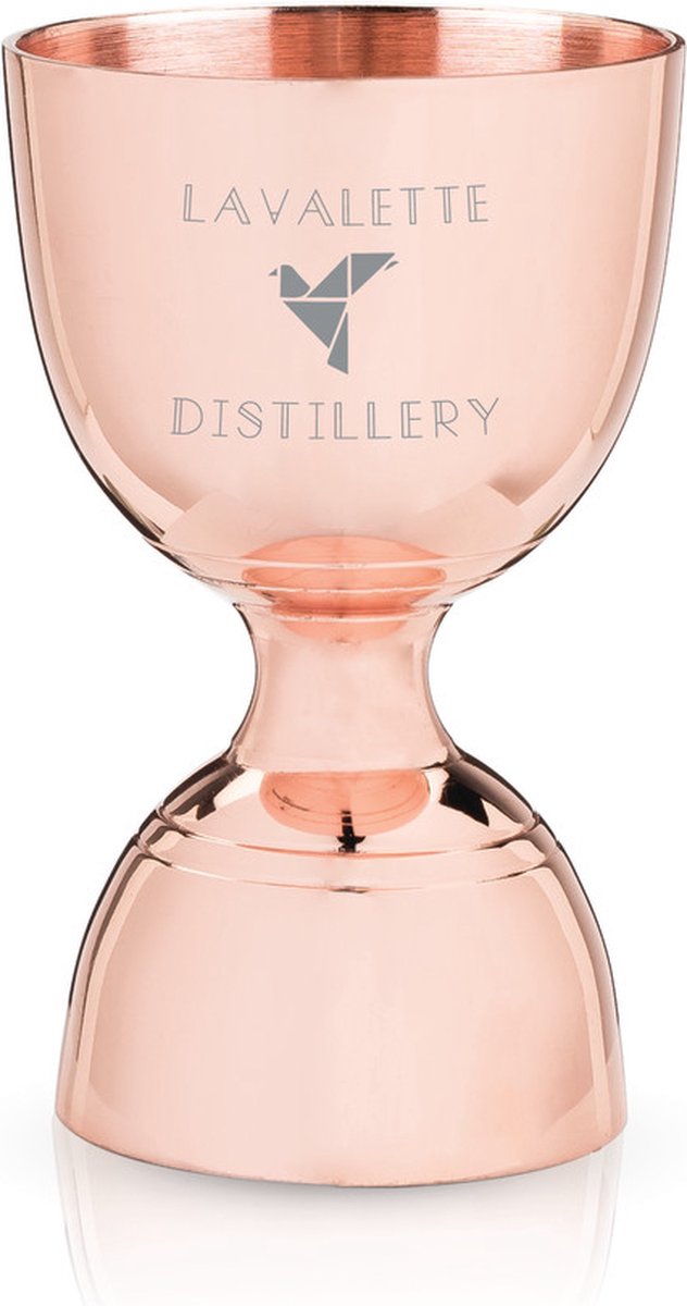 Viski canterbury jigger - roestvrijstaal - 30 60ml - koperkleur
