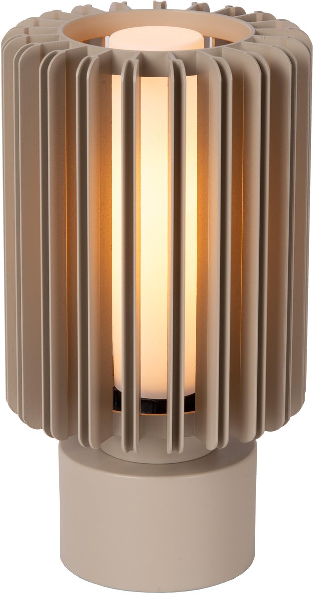 Lucide lambres - lámpara de mesa - ø 15 cm - 1xe27 - topo