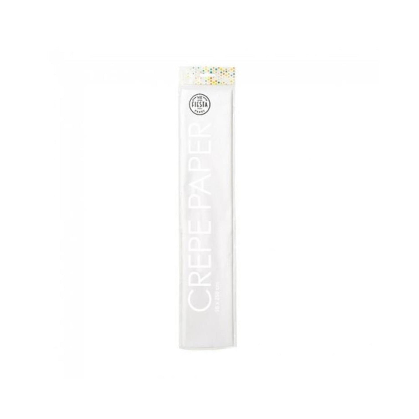 Papel crepe 50x250cm blanco paquete de 12 rollos