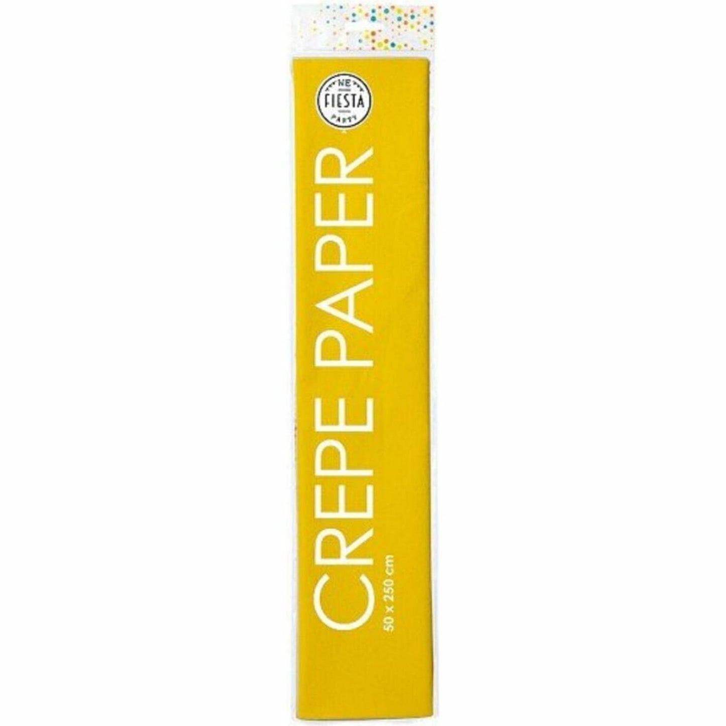 Globos papel crepe 50x250cm amarillo paquete de 12 rollos