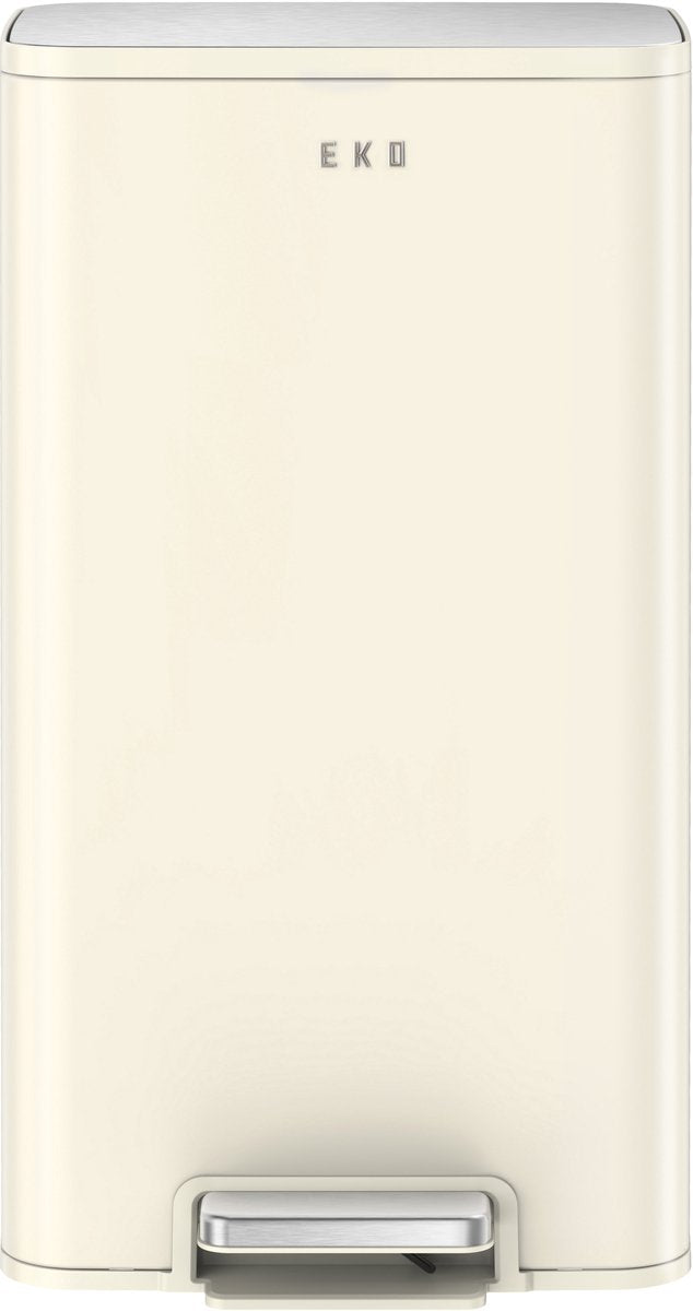Eko - marina pedal bin 30 liters - stainless steel plastic - cream white - waste bin