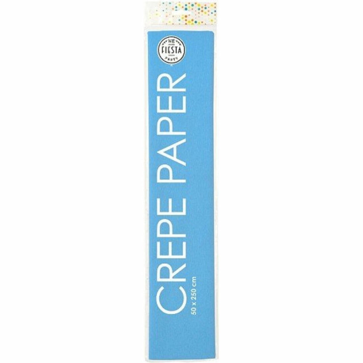 Globos papel crepé 50x250cm azul celeste paquete de 12