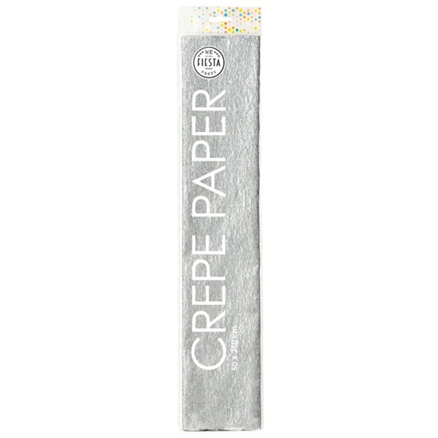 Globos Crepe Paper Silver, 50x250cm