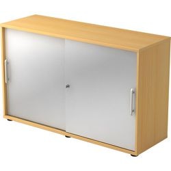Armario con puerta corredera Bach hammerer 2ph haya, plateado