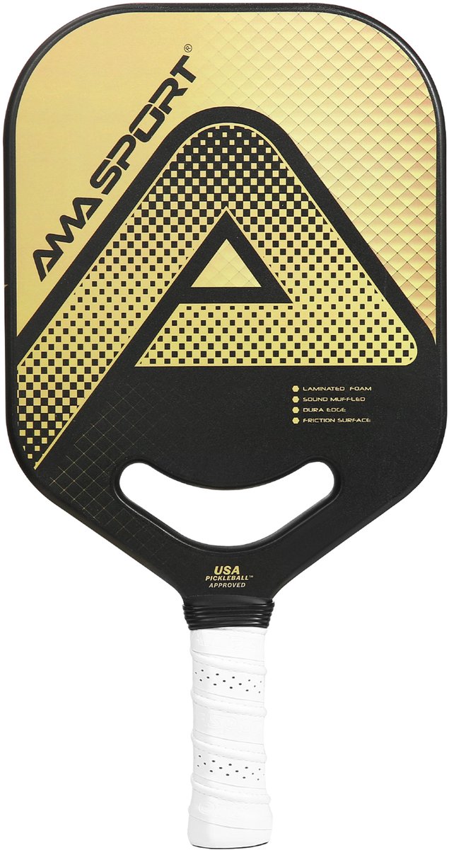 Ama sport pickleball paddle pp002-c1g oro negro - superficie de grafito - núcleo de 20 mm - garganta dinámica de aire aero-duraedge -