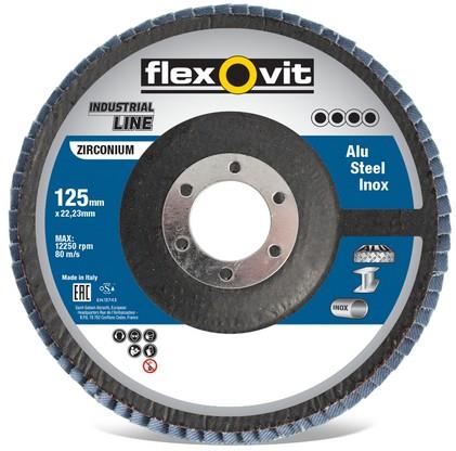 Disco de láminas planas Flexovit 115x22 r842 p60 | 10 piezas