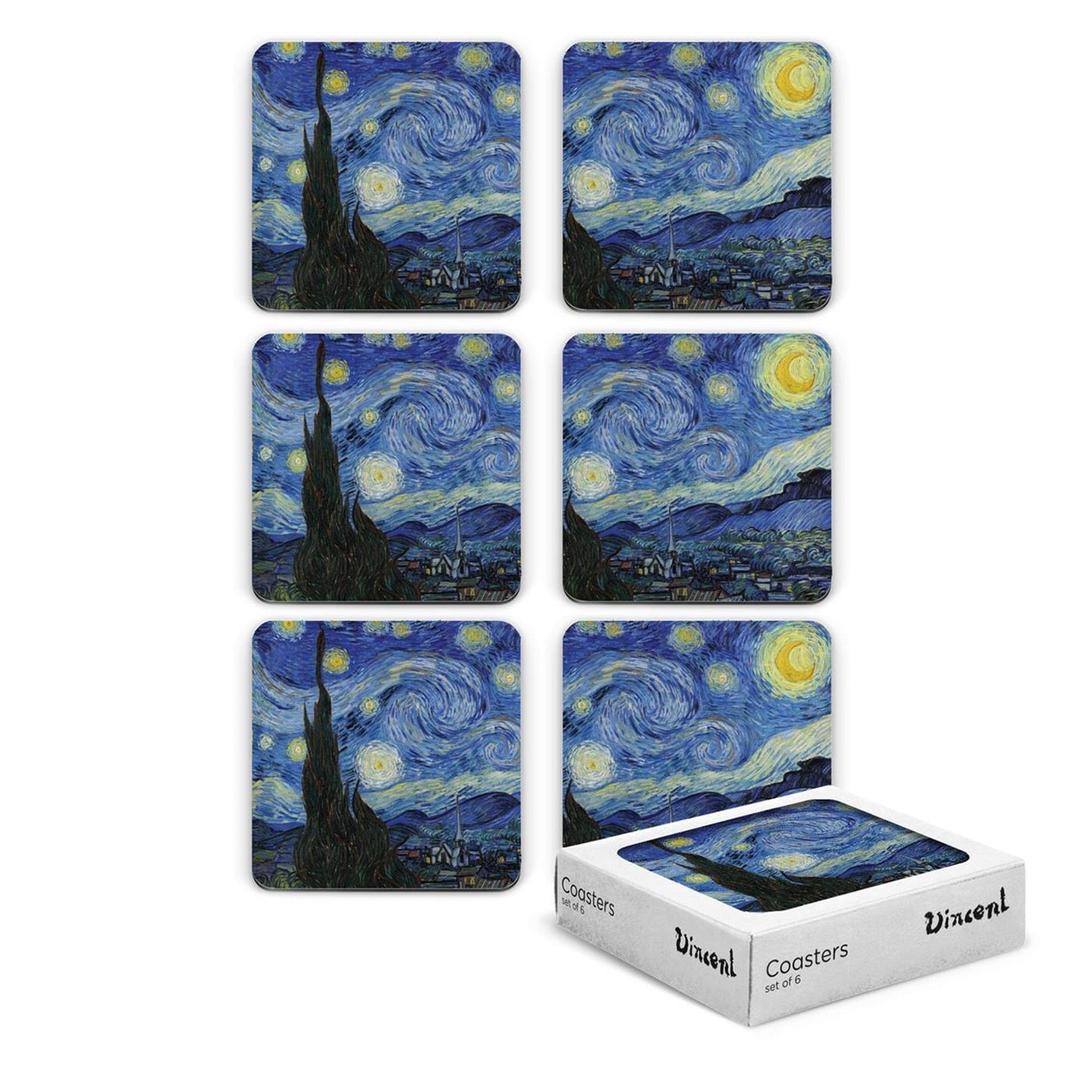 Sottobicchieri Mtd Van Gogh Notte Stellata 6 pezzi