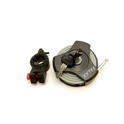 Falkx multi function oprolslot. 100cmx4mm kabel, zwart