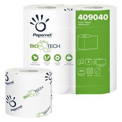 Papel higiénico papernet 409040 paquete de 4 blanco