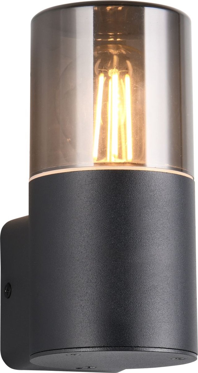 Trio hoosic - lampada da parete - nero opaco - escl. 1x e27 4w - illuminazione da esterno - ip44