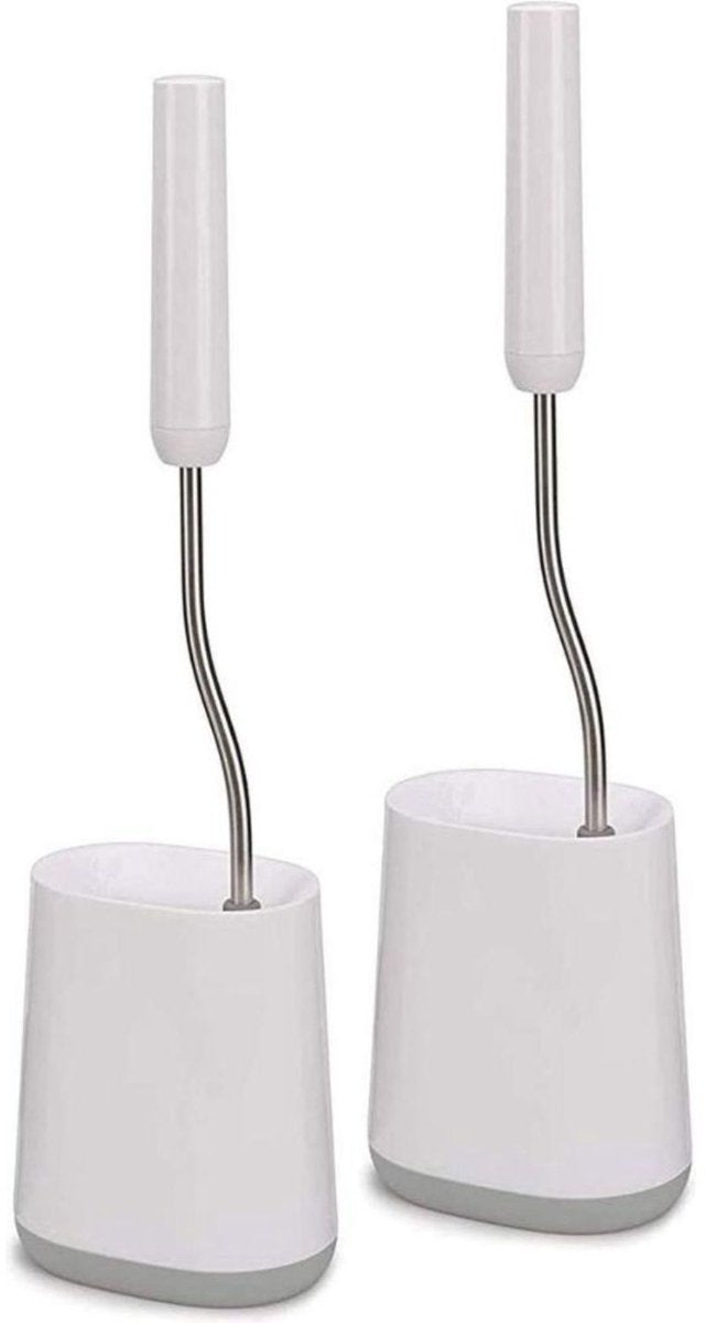 Escobillero Joseph Joseph de 2 piezas, blanco plateado - | flexión lite