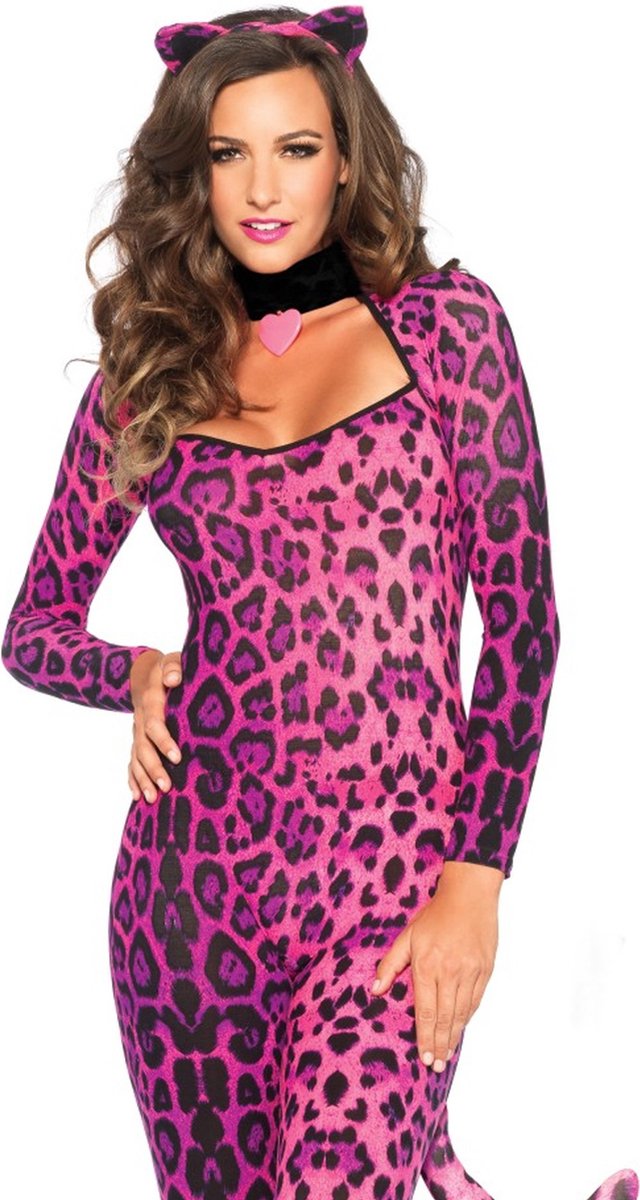Leg Avenue bonito mono de puma rosa