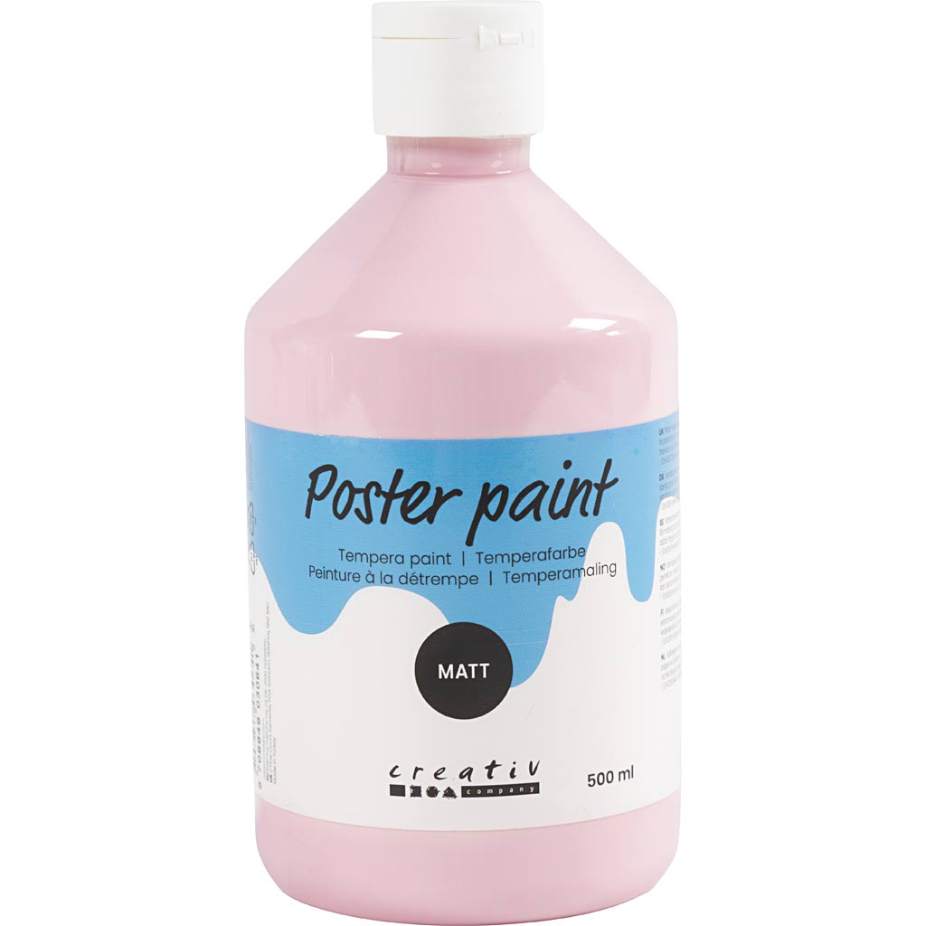 Pittura a tempera opaca, rosa, 500 ml 1 bottiglia della Creative Company