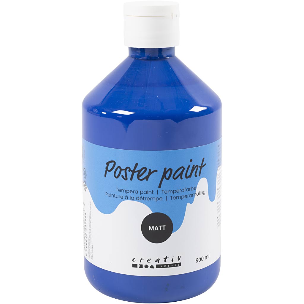 Tempera opaca dell'azienda Creativ, blu scuro, 500 ml 1 bottiglia